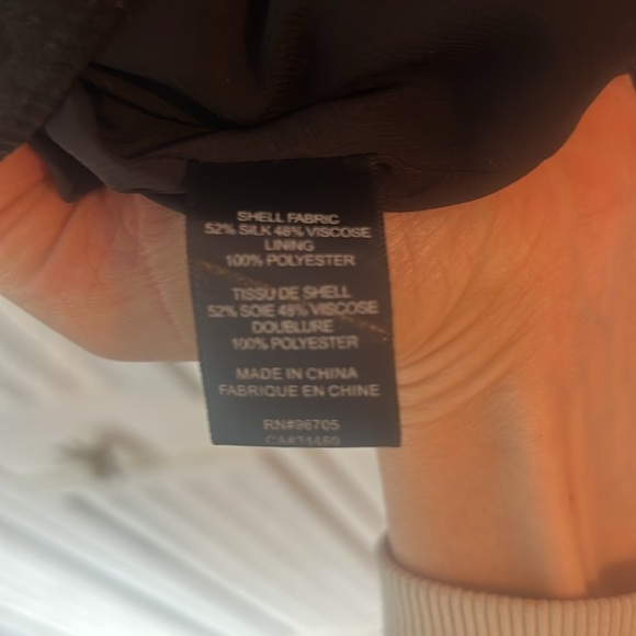 Tailored By Rebecca Taylor Black Floral Silk Dress Sz 16 - Picture 10 of 10